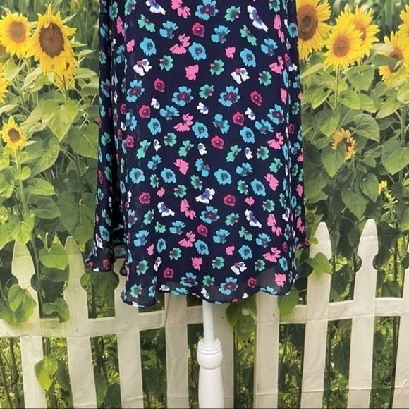BETSY JOHNSON Navy Floral Shift Dress 4 - Picture 11 of 15